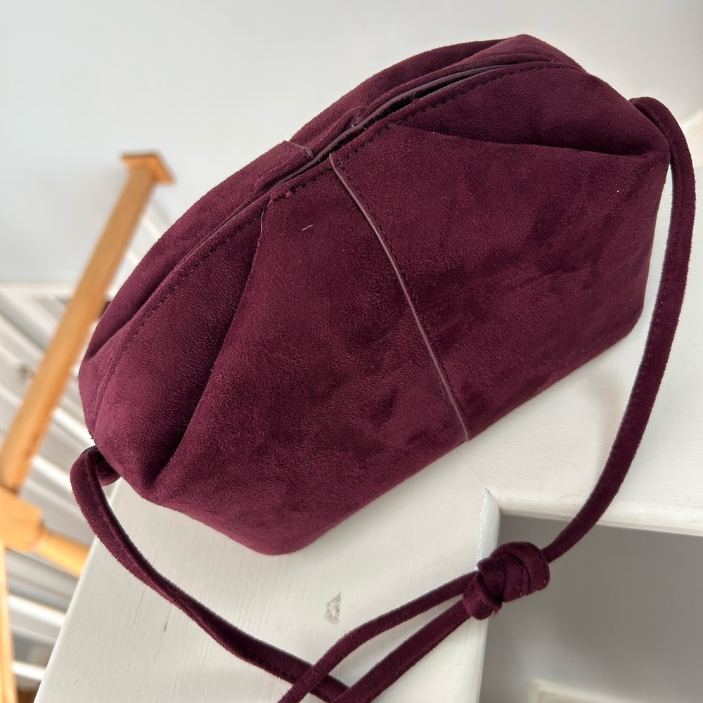 Banana Republic Burgundy Suede Bag - Picture 3 of 3